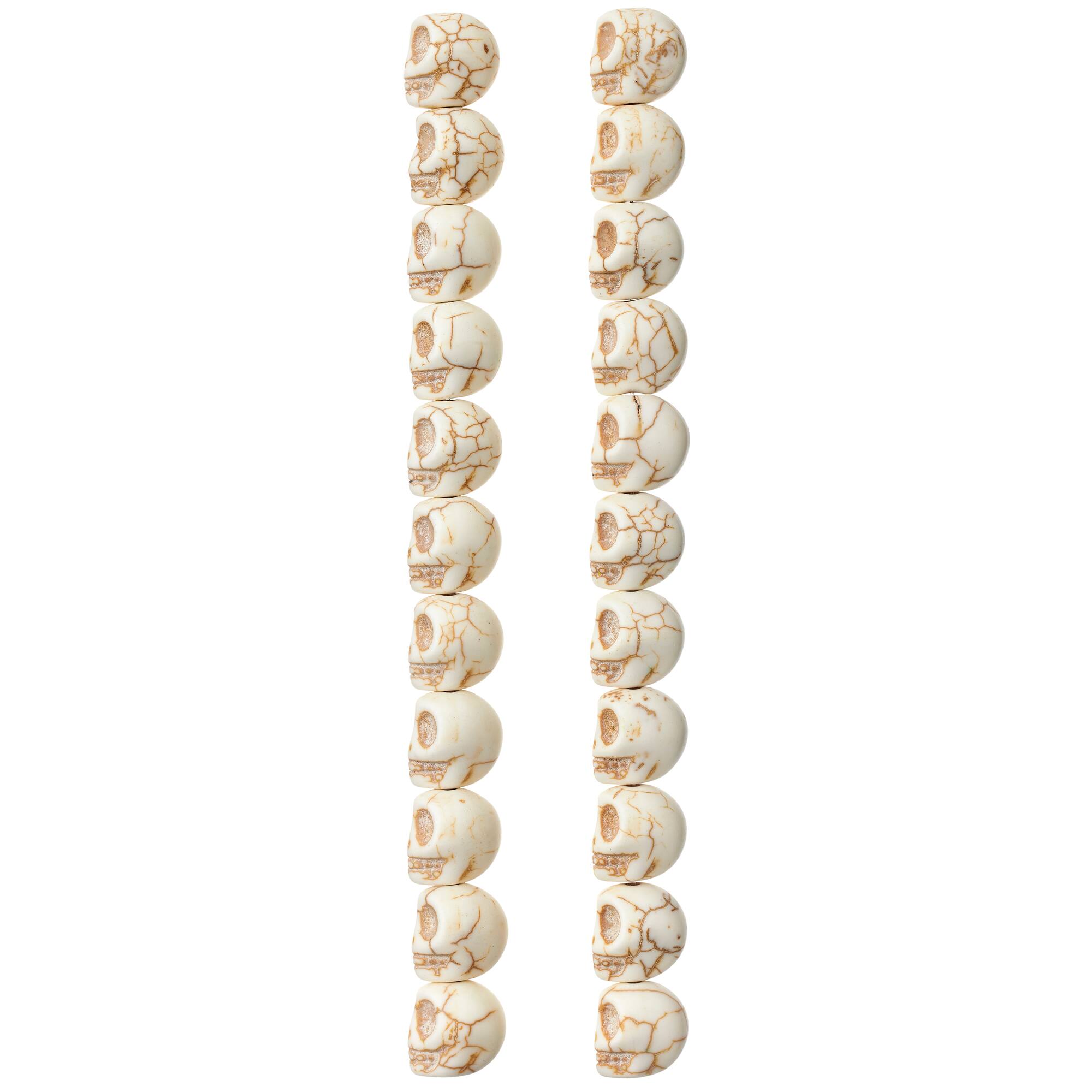 Reconstituted Stone Skull Beads, 12mm by Bead Landing™